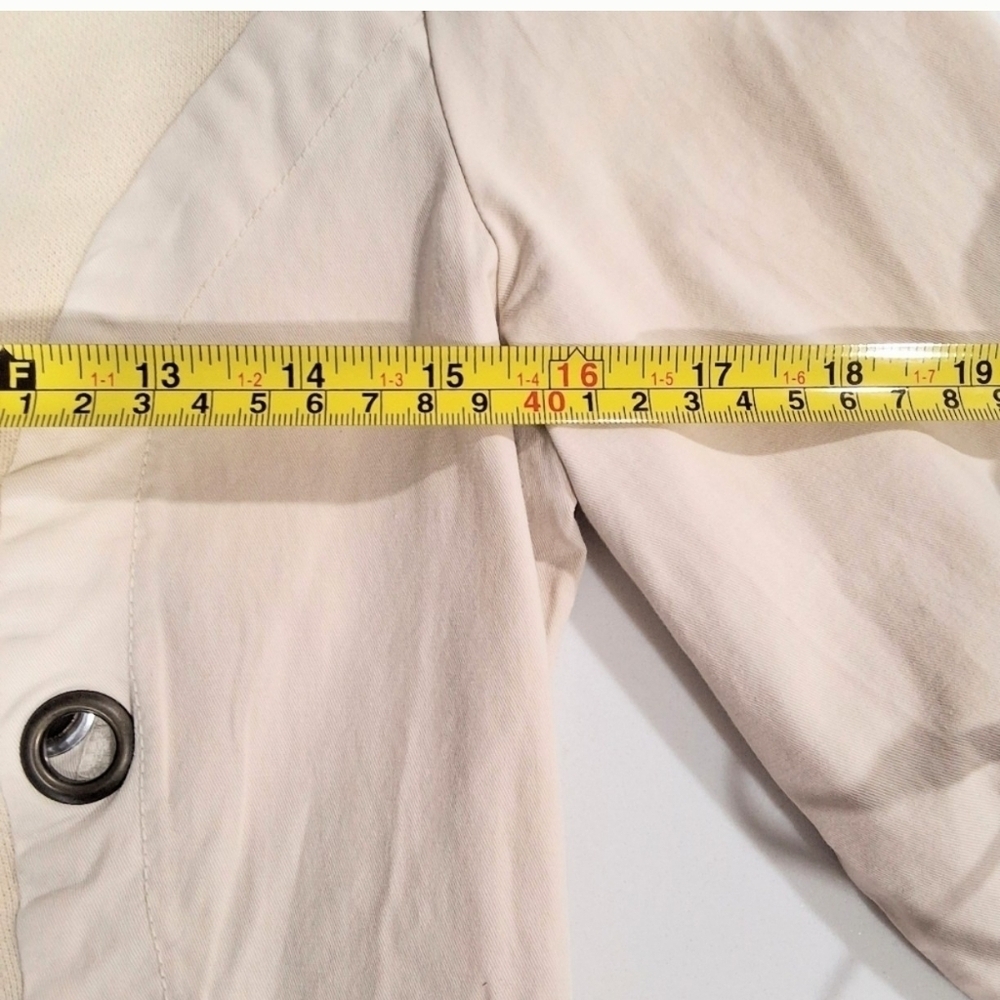 XCVI~Chic Womens~Cream~Hooded Jacket~Detachable Hood~Lightweight Cotton~SMALL - Picture 6 of 10